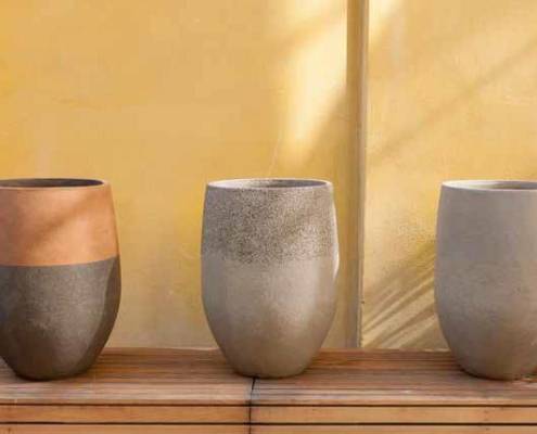 Terracotta potten van klei